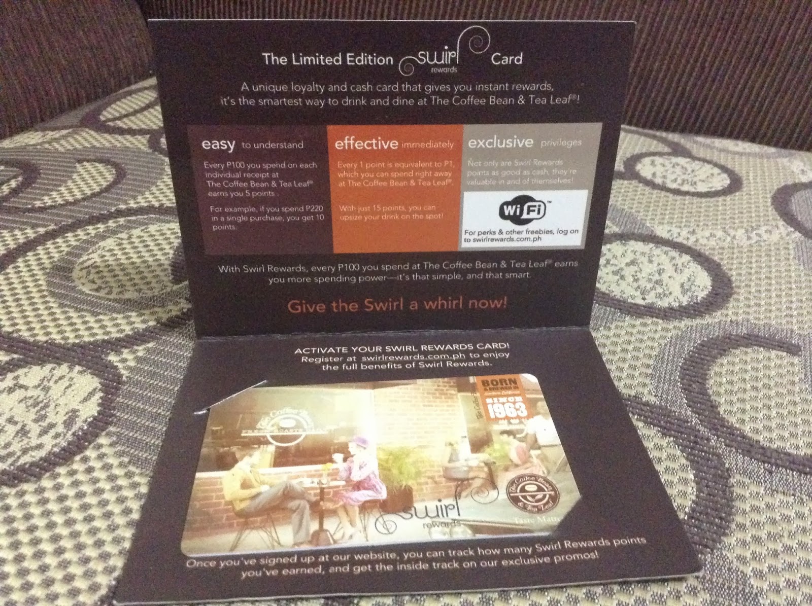 My Swirl Rewards Card from The Coffee Bean SavingsPinay
